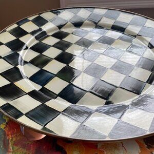 MacKenzie-Childs Courtly Check 16" Large Enamelware Serving Platter